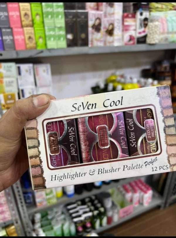 Seven Cool 2in1 highlighter blusher Palette