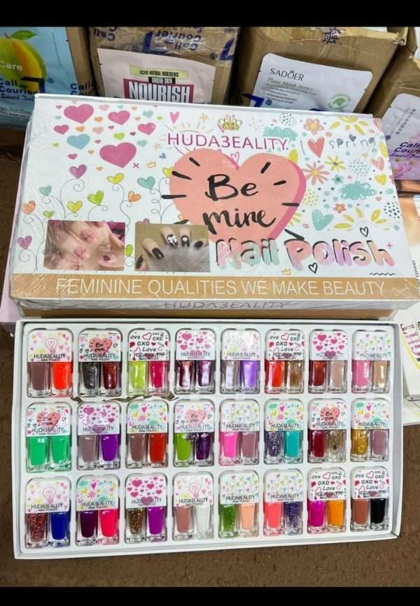 Huda Beauty 2in1 set of Nail Paint 24PCS