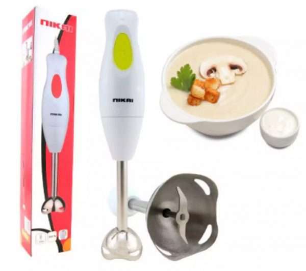 NIKAI Electric 300W Stainless Steel Hand Blender Stick Juicer Mixer