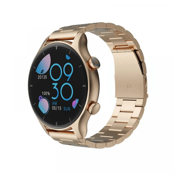 G-TiDE R1 Classic Gold Bluetooth Calling SmartWatch