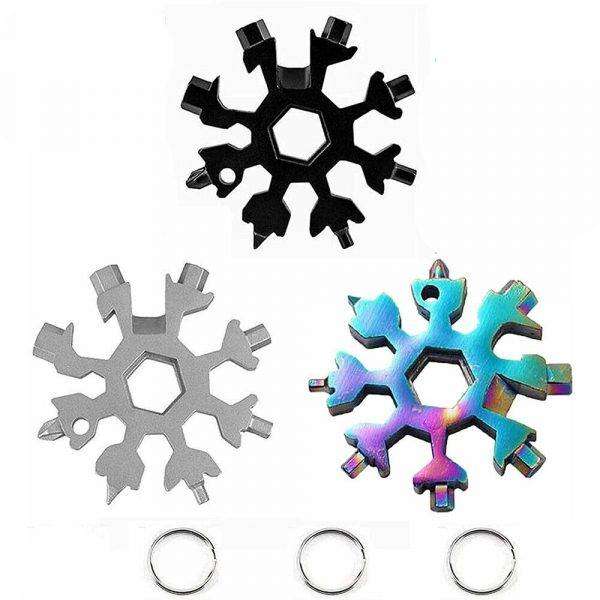 18-in-1 Stainless Steel Snowflakes Multi-tool Kit