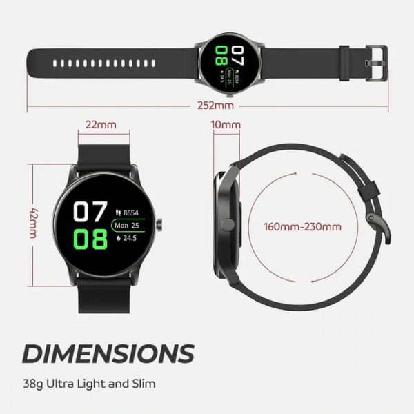 Soundpeats Watch 2 Smartwatch : IP68 Water Resistant