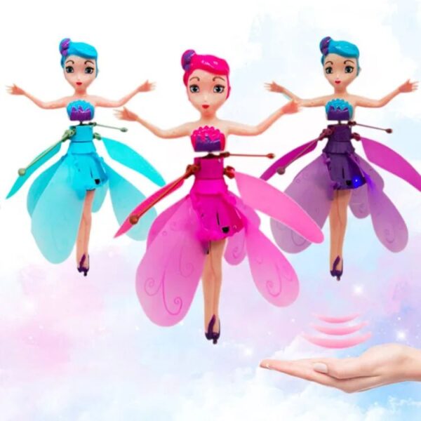 MA Graceful Flight As She Floats Glides Flying Fairy Doll Induction Infrared Gift Purple