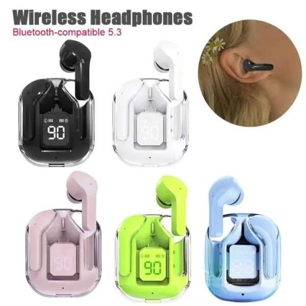 Air31 earbuds wireless crystal Transparent and Bluetooth 5.3