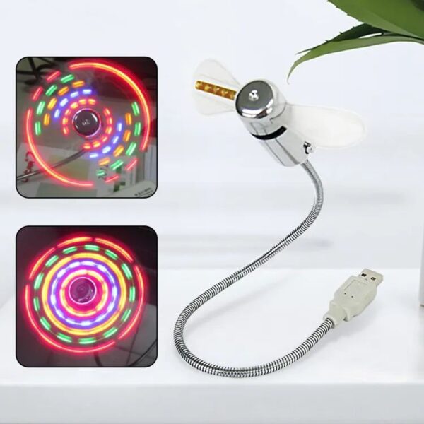 Desktop Fan Flexible Adjustment Luminous Pocket Fan 360 Degree