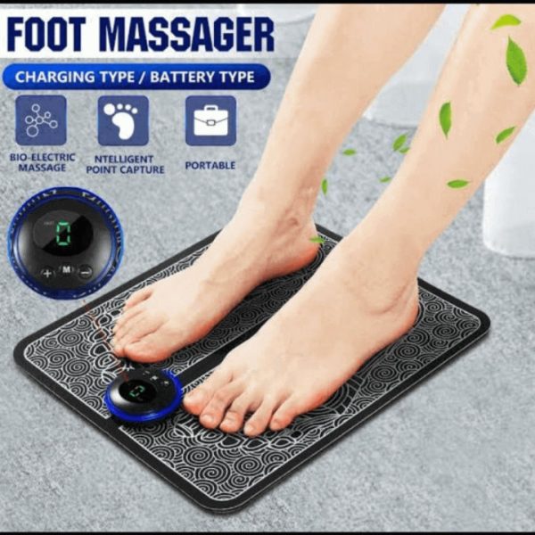 Ems Foot Massager - Foldable Electric Foot Massager Mat - Muscle Stimulation Physiotherapy Foot Massager Pad For All