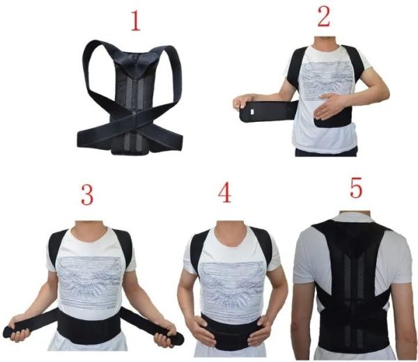 Premium Quality Adjustable Magnetic Posture Corrector Corset Back Brace Back Belt Lumbar Support Straight Corrector for Men Women