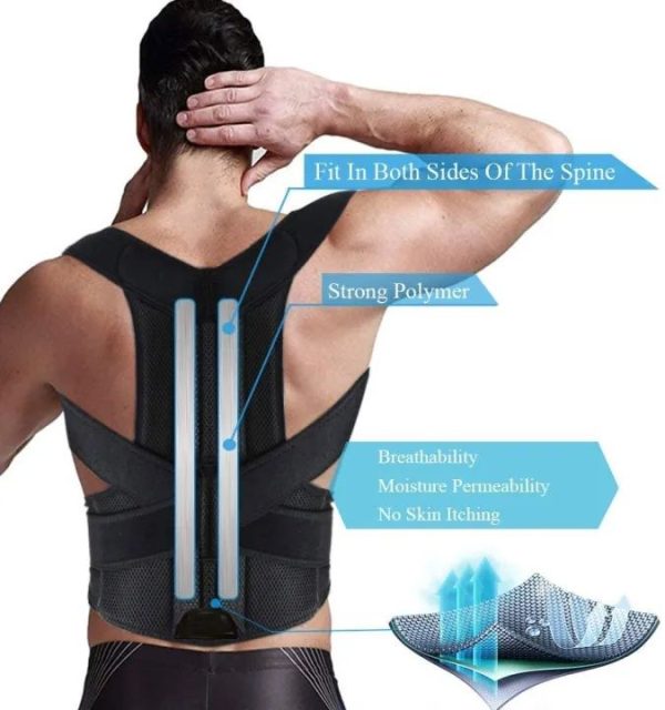 Premium Quality Adjustable Magnetic Posture Corrector Corset Back Brace Back Belt Lumbar Support Straight Corrector for Men Women