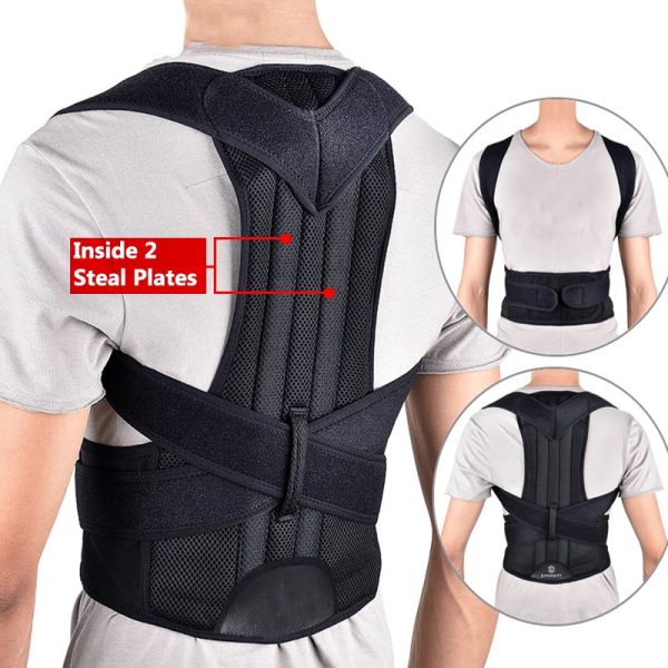 Premium Quality Adjustable Magnetic Posture Corrector Corset Back Brace Back Belt Lumbar Support Straight Corrector for Men Women