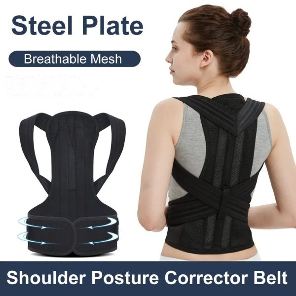 Premium Quality Adjustable Magnetic Posture Corrector Corset Back Brace Back Belt Lumbar Support Straight Corrector for Men Women