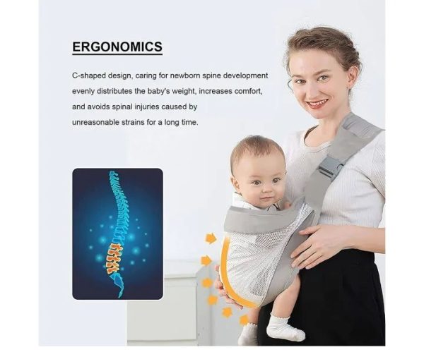 Newborn Baby Carrier Adjustable Sling Wrap Breathable Backpack Shoulder Strap for Baby Feeding