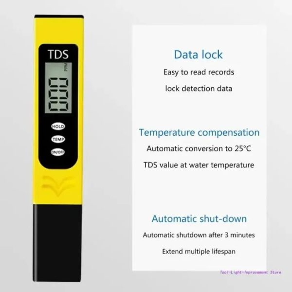 ADVANCED™ Digital Pocket TDS Meter with Accurate Temperature and Water Quality Measurement Testing Meter