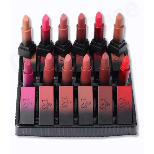 New 12 Pcs Huda Beauty Matte Lipstick Set