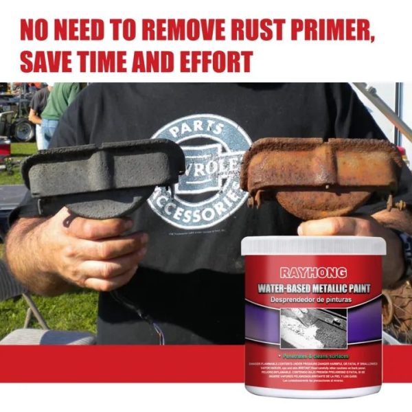 Water Based Metal Rust Remover Metallic Paint Rust Conversion Agent Rust Converter Rust Renovator With Brush 100ml