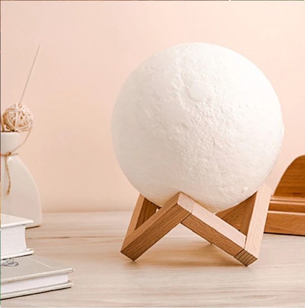 3D Moon Lamp 7 Colour 15 cm Changeable Colour Sensor for Bedroom Touch Moonlight Lamp with Stand USB for Bedside Valentine Wedding Gifts