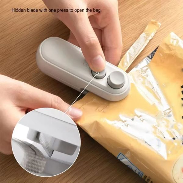 Mini Portable Rechargeable Sealer Food Heat Bag Sealing Machine Package Sealing Machine Bags Heat Plastic Food Bag Closing Portable Sealer