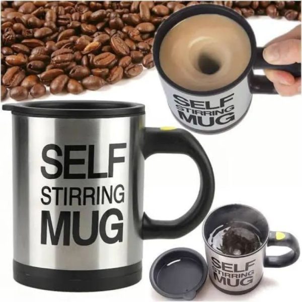 Self Stirring Coffee Mug Cup Electric Stainless Steel Automatic Self mixing Spinning Home Office Travel Cup