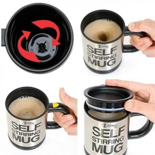 Self Stirring Coffee Mug Cup Electric Stainless Steel Automatic Self mixing Spinning Home Office Travel Cup