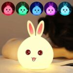 Rechargeable Rabbit Touch Lamp, Rainbow Color Light
