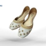 Pearl and Bead Embellished off White Khussa