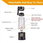 6 Blades Portable Juicer Blender, Travel Personal USB Mixer Juice - Image 3