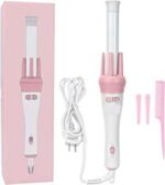 Pink Automatic  Ceramic Hair Curler - Effortlessly Style Your Hair