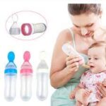 Infant Baby Silica Gel Bottle With  Spoon Newborn Baby Food Supplements Rice Cereal Bottles Milk Feeder - Image 2