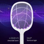 Electric Mosquito Killer With UV Light Trap Lamp Bug Rechargeable Zapper LED Anti Mosquito Racket with stand - Image 3