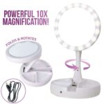 Mirror My Fold Away LED Mirror Care Professional Mirror with Lights Health Beauty Adjustable Portable - Image 5