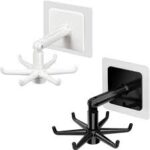 360 Degrees Rotating Sticking Hook Kitchen Tools Spoon Holder Stand  Rotated Punch - Image 2