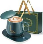 Ceramic Coffee Cup with Automatic Heating Pad