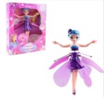 MA Graceful Flight As She Floats Glides Flying Fairy Doll Induction Infrared Gift Purple - Image 2