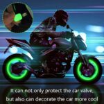 Wheel Tire Rim Air Valve Cap Radium Tyre Air Caps Cover Glow Radium Light Resistant Tire Pressure Caps Universal for Car Truck Motorcycles Bike All Vehicle 4pcs - Image 2