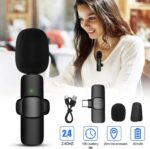 Wireless MIC K8 MICROPHONE Vlogging Mic With Microphone Accessories Video For Type C Android, IOS Lightining & 3.5mm Jack - Image 4